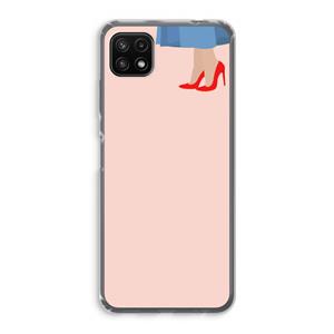 CaseCompany High heels: Samsung Galaxy A22 5G Transparant Hoesje