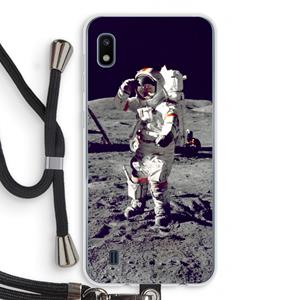 CaseCompany Spaceman: Samsung Galaxy A10 Transparant Hoesje met koord