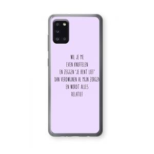 CaseCompany Relatief: Samsung Galaxy A31 Transparant Hoesje