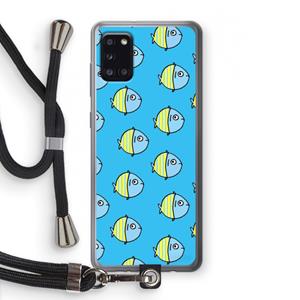 CaseCompany Visjes: Samsung Galaxy A31 Transparant Hoesje met koord