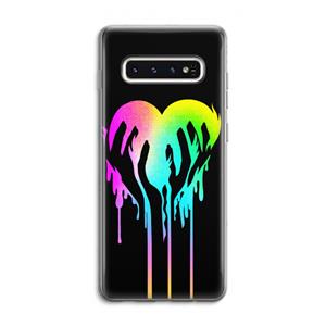 CaseCompany Hold My Heart: Samsung Galaxy S10 4G Transparant Hoesje