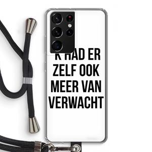 CaseCompany Meer verwacht: Samsung Galaxy S21 Ultra Transparant Hoesje met koord