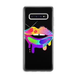 CaseCompany Lip Palette: Samsung Galaxy S10 4G Transparant Hoesje
