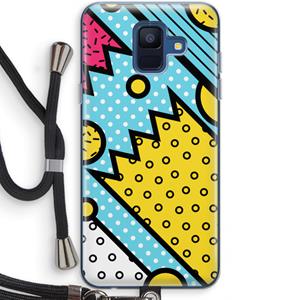 CaseCompany Pop Art #1: Samsung Galaxy A6 (2018) Transparant Hoesje met koord