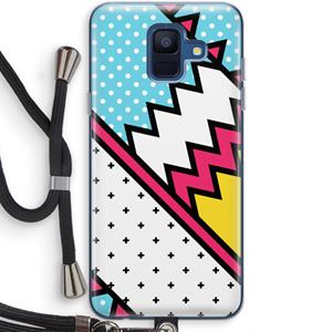 CaseCompany Pop Art #2: Samsung Galaxy A6 (2018) Transparant Hoesje met koord