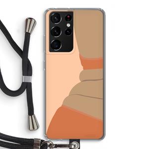CaseCompany Bikini: Samsung Galaxy S21 Ultra Transparant Hoesje met koord