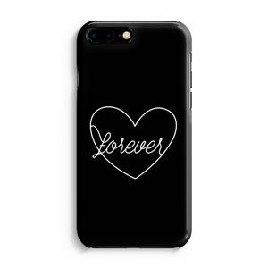 CaseCompany Forever heart black: Volledig Geprint iPhone 7 Plus Hoesje