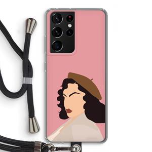 CaseCompany Confidence: Samsung Galaxy S21 Ultra Transparant Hoesje met koord