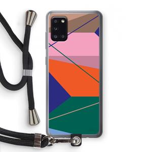 CaseCompany Gestalte 1: Samsung Galaxy A31 Transparant Hoesje met koord