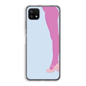 CaseCompany Pink panty: Samsung Galaxy A22 5G Transparant Hoesje