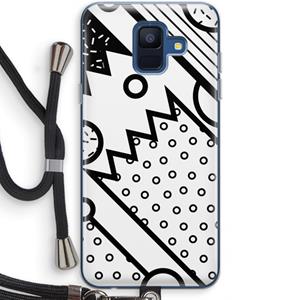 CaseCompany Pop Art #4: Samsung Galaxy A6 (2018) Transparant Hoesje met koord