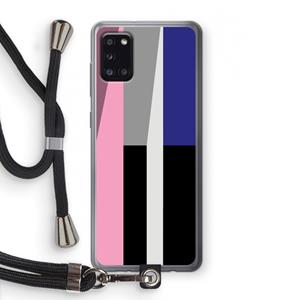 CaseCompany Gestalte 4: Samsung Galaxy A31 Transparant Hoesje met koord
