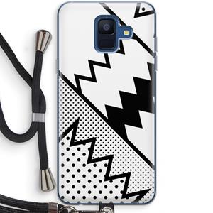 CaseCompany Pop Art #5: Samsung Galaxy A6 (2018) Transparant Hoesje met koord