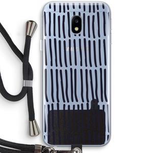 CaseCompany Moroccan stripes: Samsung Galaxy J3 (2017) Transparant Hoesje met koord