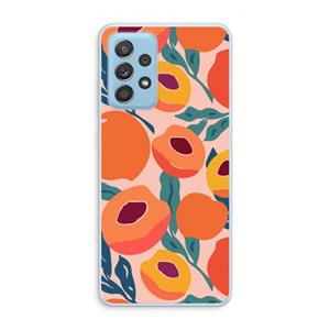 CaseCompany Perzik: Samsung Galaxy A73 Transparant Hoesje