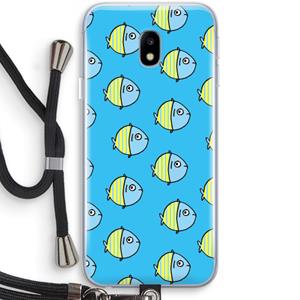 CaseCompany Visjes: Samsung Galaxy J3 (2017) Transparant Hoesje met koord