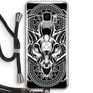 CaseCompany Oh Deer: Samsung Galaxy S9 Transparant Hoesje met koord