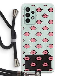 CaseCompany Lipjes: Samsung Galaxy A52s 5G Transparant Hoesje met koord