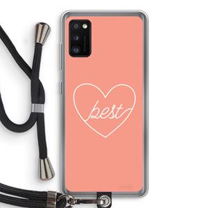 CaseCompany Best heart: Samsung Galaxy A41 Transparant Hoesje met koord