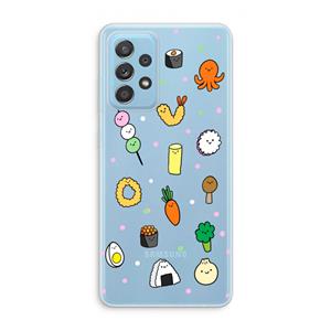 CaseCompany Happy bento friends: Samsung Galaxy A73 Transparant Hoesje