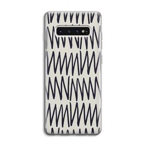 CaseCompany Marrakech Zigzag: Samsung Galaxy S10 4G Transparant Hoesje