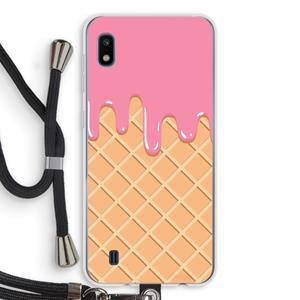 CaseCompany Ice cream: Samsung Galaxy A10 Transparant Hoesje met koord