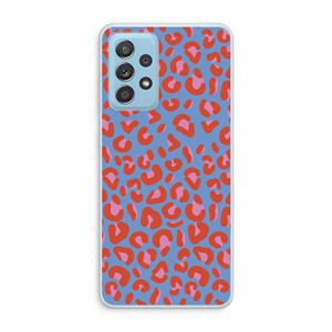 CaseCompany Leopard blue: Samsung Galaxy A73 Transparant Hoesje