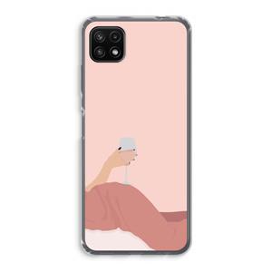 CaseCompany Wine: Samsung Galaxy A22 5G Transparant Hoesje