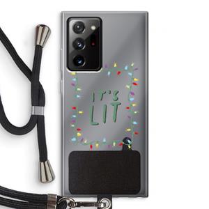 CaseCompany It's Lit: Samsung Galaxy Note 20 Ultra / Note 20 Ultra 5G Transparant Hoesje met koord