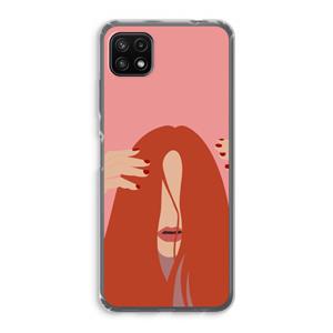 CaseCompany Woke up like this: Samsung Galaxy A22 5G Transparant Hoesje