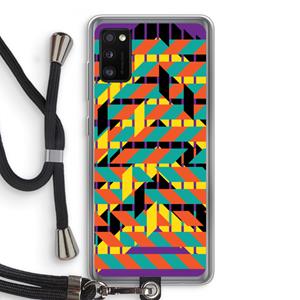 CaseCompany Skew Bee 2: Samsung Galaxy A41 Transparant Hoesje met koord
