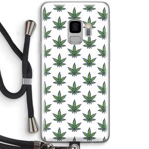 CaseCompany Weed: Samsung Galaxy S9 Transparant Hoesje met koord