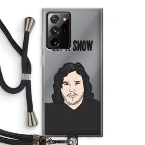 CaseCompany Let It Snow: Samsung Galaxy Note 20 Ultra / Note 20 Ultra 5G Transparant Hoesje met koord