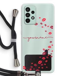 CaseCompany Kusjes: Samsung Galaxy A52s 5G Transparant Hoesje met koord