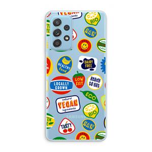CaseCompany Fruitsticker: Samsung Galaxy A73 Transparant Hoesje