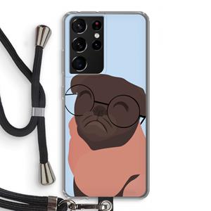 CaseCompany Ludo: Samsung Galaxy S21 Ultra Transparant Hoesje met koord