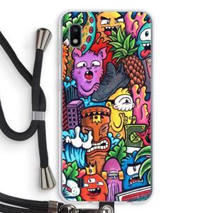 CaseCompany Vexx Mixtape: Samsung Galaxy A10 Transparant Hoesje met koord