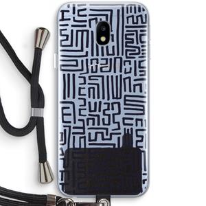 CaseCompany Moroccan Print: Samsung Galaxy J3 (2017) Transparant Hoesje met koord