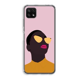 CaseCompany Yellow glasses: Samsung Galaxy A22 5G Transparant Hoesje