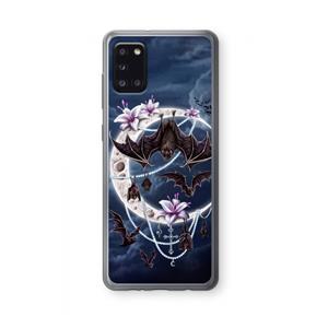 CaseCompany Vleermuizen Maan: Samsung Galaxy A31 Transparant Hoesje