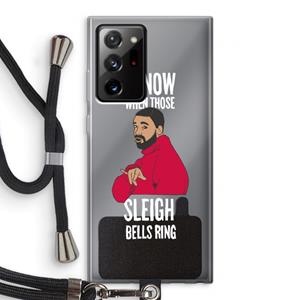 CaseCompany Sleigh Bells Ring: Samsung Galaxy Note 20 Ultra / Note 20 Ultra 5G Transparant Hoesje met koord