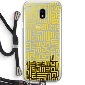 CaseCompany Majorelle Blue Print: Samsung Galaxy J3 (2017) Transparant Hoesje met koord