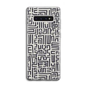 CaseCompany Moroccan Print: Samsung Galaxy S10 4G Transparant Hoesje