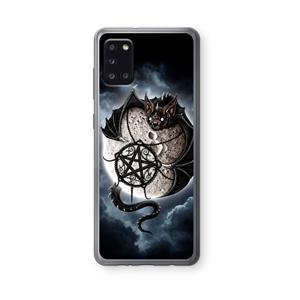 CaseCompany Volle maan: Samsung Galaxy A31 Transparant Hoesje