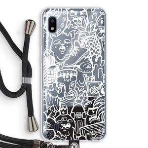 CaseCompany Vexx Mixtape #2: Samsung Galaxy A10 Transparant Hoesje met koord