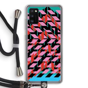 CaseCompany Skew Blush 2: Samsung Galaxy A41 Transparant Hoesje met koord