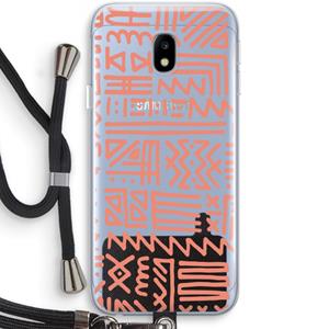 CaseCompany Marrakech Pink: Samsung Galaxy J3 (2017) Transparant Hoesje met koord