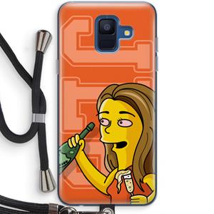 CaseCompany Jamie Lee Simpson: Samsung Galaxy A6 (2018) Transparant Hoesje met koord