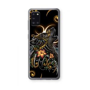 CaseCompany Huilende Wolf: Samsung Galaxy A31 Transparant Hoesje