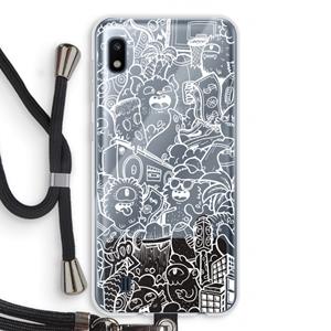 CaseCompany Vexx City #2: Samsung Galaxy A10 Transparant Hoesje met koord